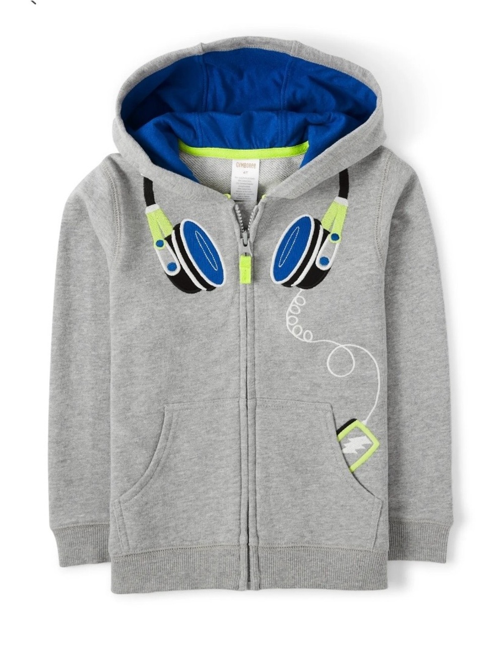 Gymboree Boys ‘Rock Academy’ Gray 3-piece Set: Hoodie, Top, Joggers Size 7 - Picture 2 of 16